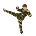 Infant & Toddler Polyester Micro Polar Fleece Footed Pajamas (Green Camo)